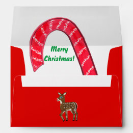 Santa Reindeer Official Mail Emblem Christmas A7 Envelope