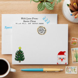 Santa Reindeer Official Mail Emblem Christmas A7 Envelope
