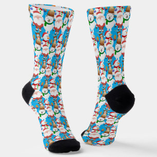 Santa, Reindeer, Snowman Christmas Socks