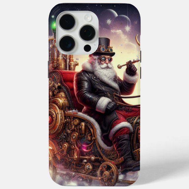 Santa/Reindeer steampunk Christmas/winter Case-Mate iPhone Case (Back)