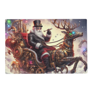 Santa/Reindeer steampunk Christmas/winter Placemat