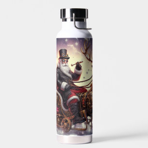 Santa/Reindeer steampunk Christmas/winter Water Bottle