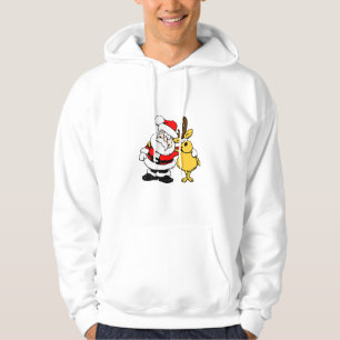 Santa & Reindeer T-Shirt Hoodie