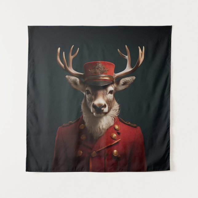 Santa Reindeer Tapestry (Front)
