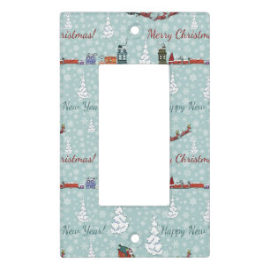 santa reindeer team light switch cover
