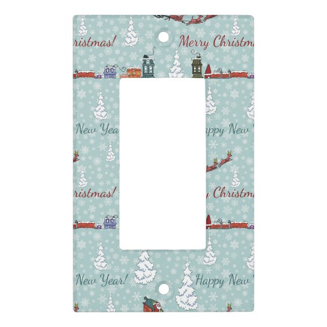 santa reindeer team light switch cover (Front)