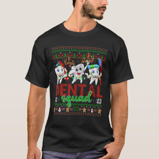 Santa Reindeer Ugly Sweater Teeth Dental Squad Chr