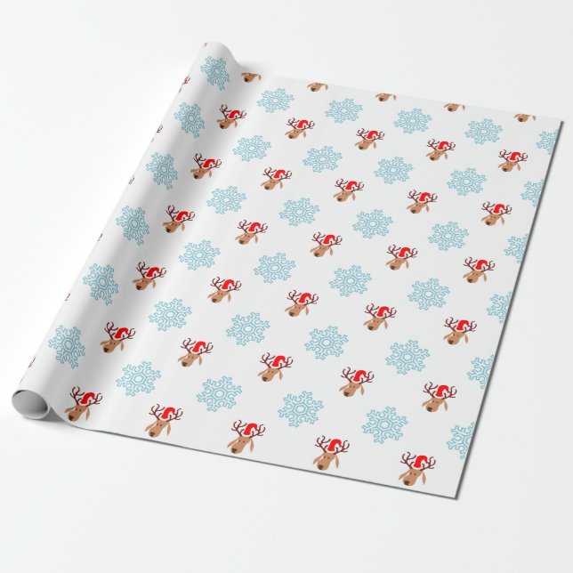 santa reindeer wrapping paper (Unrolled)