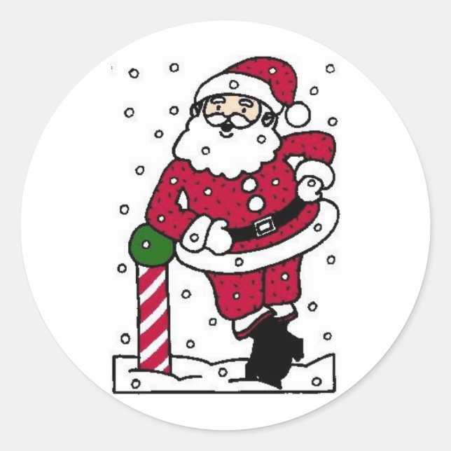 Santa Relaxes At North Pole Christmas Seals (Front)