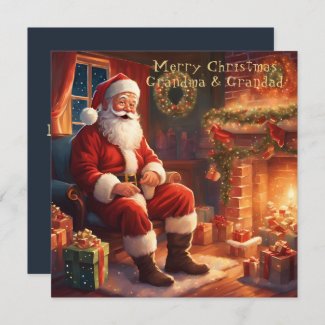 Santa Resting By The Fireplace | Grandma & Grandad
