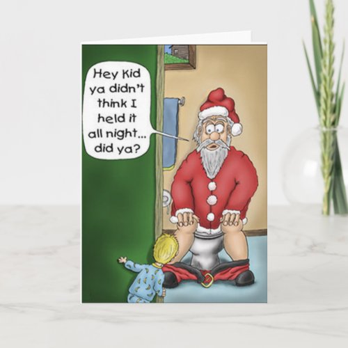 Santa Restroom Holiday Card