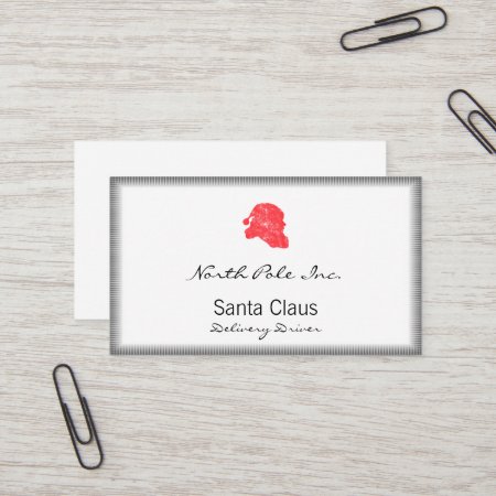 Santa Retro Silhouette Business Card