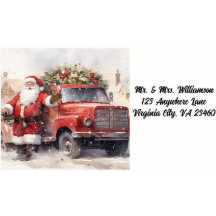 Santa Return Address Label