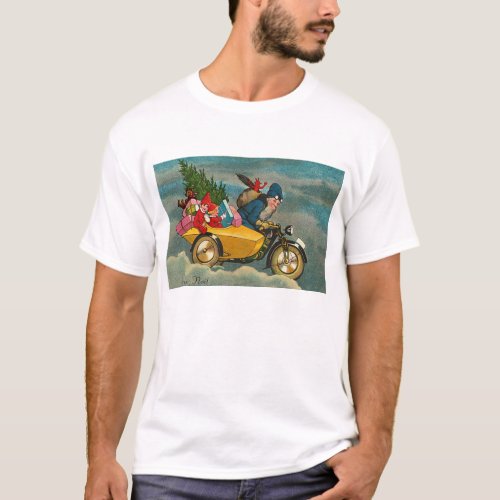 Santa Rides a Motorcycle _ Shirt