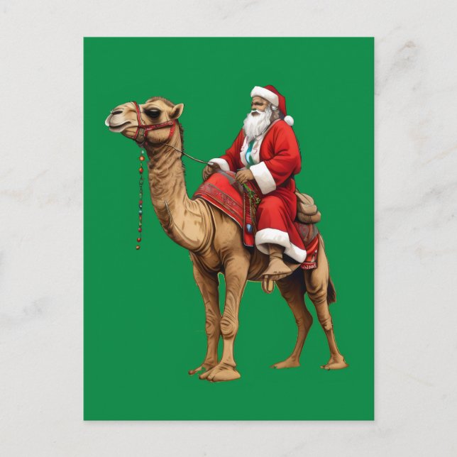 Santa riding a Camel  Postcard (Front)