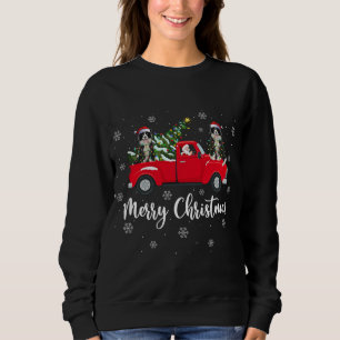 Santa Riding Christmas Tree Truck Border Collie Ch Sweatshirt