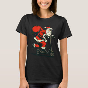 Santa Riding Electric Scooter T-Shirt