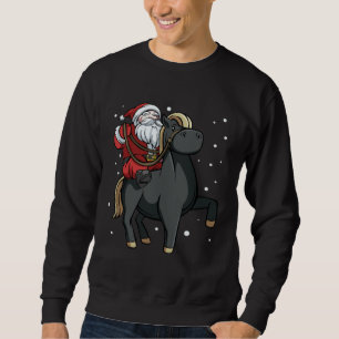 Santa Riding Horse Cute Fun Christmas Celebrate Sweatshirt