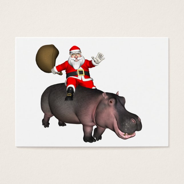 Santa Riding On Hippo (Front)