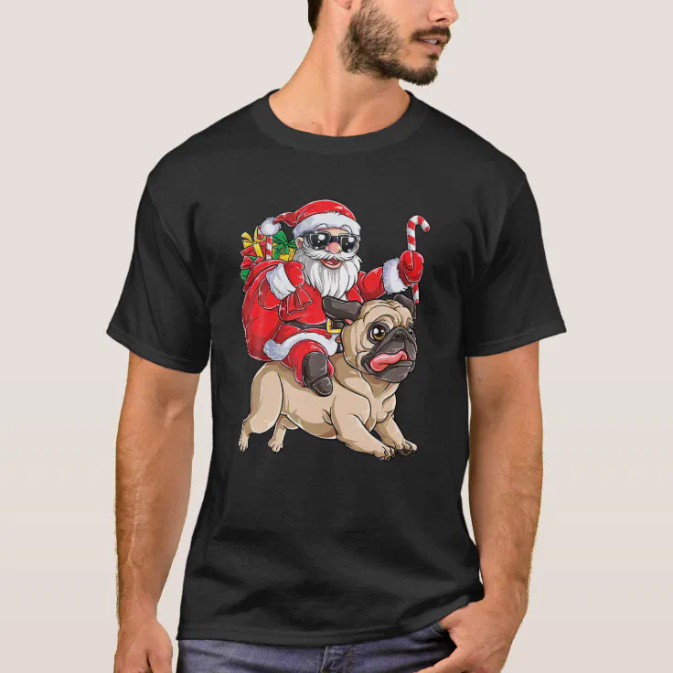 pug christmas t shirt