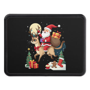 Santa Riding Reindeer Siamese Cat Christmas Tree L Hitch Cover