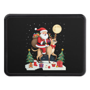 Santa Riding Reindeer Siamese Cat Christmas Tree L Hitch Cover