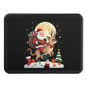Santa Riding Reindeer Siamese Cat Christmas Tree L Hitch Cover