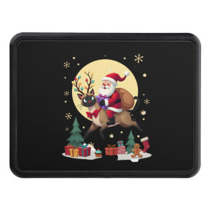 Santa Riding Reindeer Siamese Cat Christmas Tree L Hitch Cover
