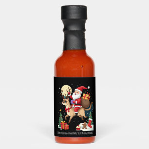 Santa Riding Reindeer Siamese Cat Christmas Tree L Hot Sauces