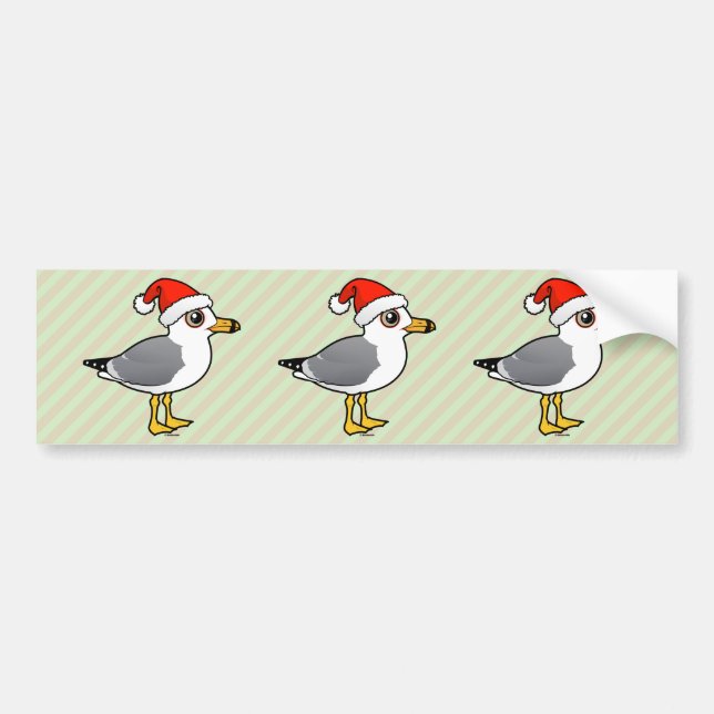 Santa Ring-billed Gull Bumper Sticker (Front)