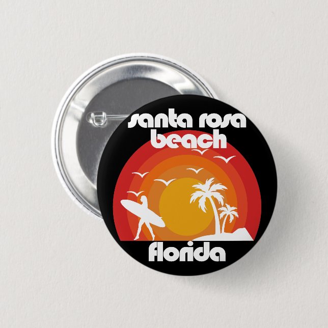 Santa Rosa Beach,Florida Button (Front & Back)