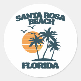 Santa Rosa Beach Florida Classic Round Sticker