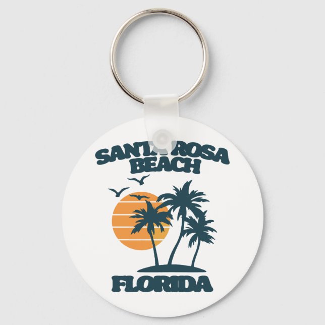 Santa Rosa Beach Florida  Keychain (Front)