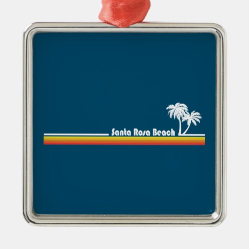 Santa Rosa Beach Florida Metal Ornament