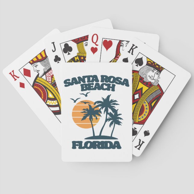 Santa Rosa Beach Florida  Poker Cards (Back)
