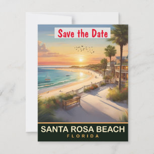 Santa Rosa Beach Florida Shore Wedding Invitation