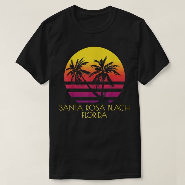 Santa Rosa Beach Florida  T-Shirt (Design Front)