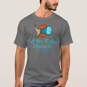 Santa Rosa Beach , Fun Fish Florida Beach Tee 