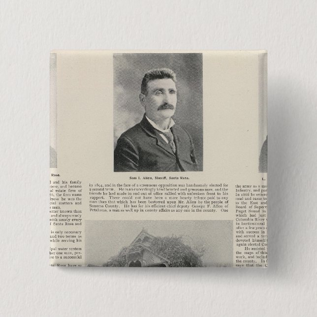 Santa Rosa, California Button (Front)