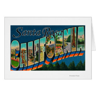 Santa Rosa, California - Large Letter Scenes Cards