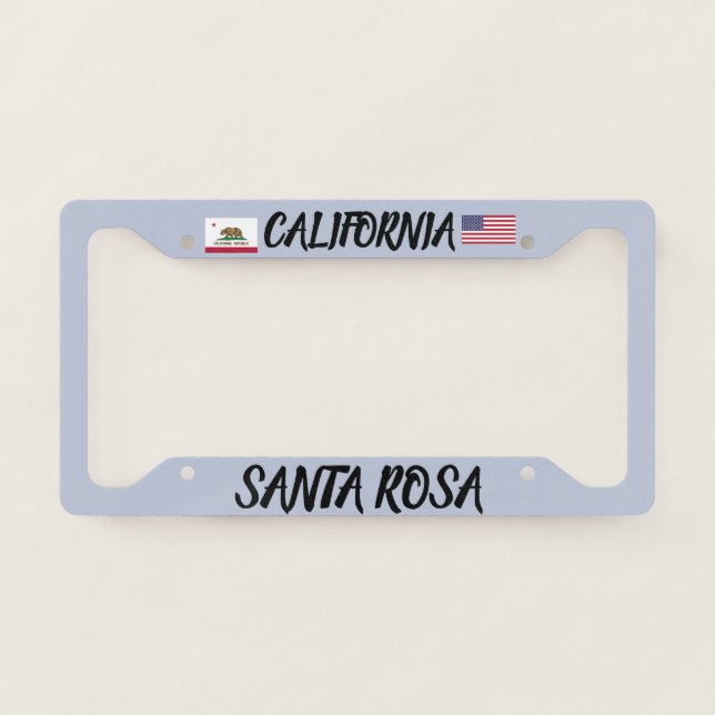 Santa Rosa California License Plate Frame (Front)