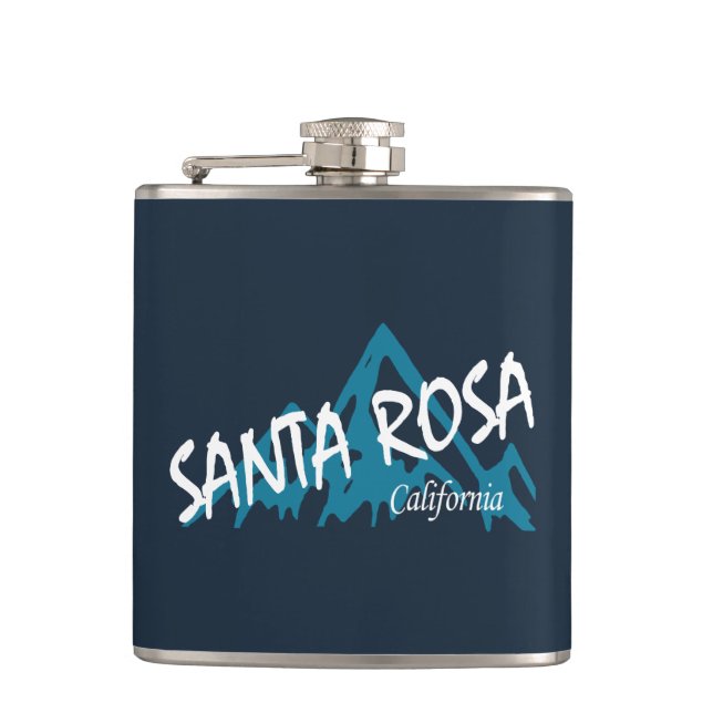 Santa Rosa California Mountains Flask (Front)