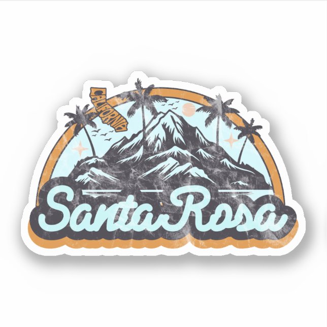 Santa Rosa, California Sticker (Front)