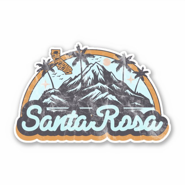 Santa Rosa, California Sticker (Front)