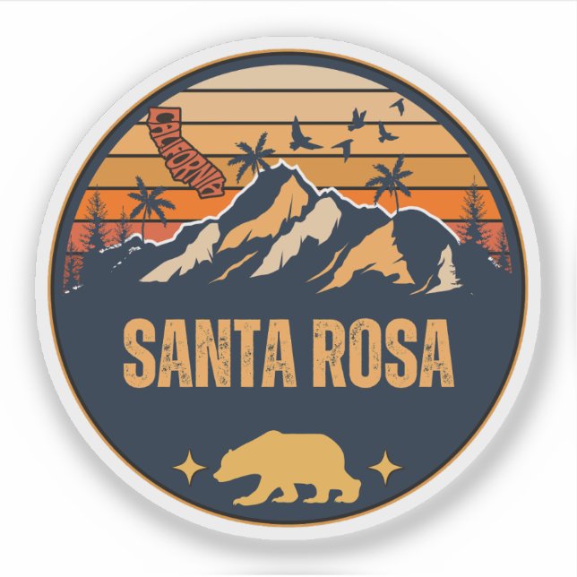 Santa Rosa, California Sticker (Front)