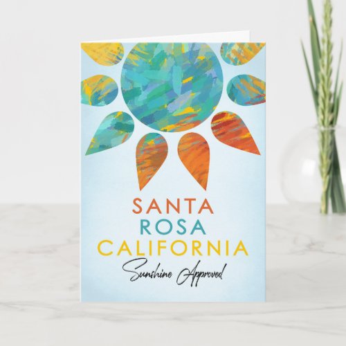 Santa Rosa California Sunshine Travel Card