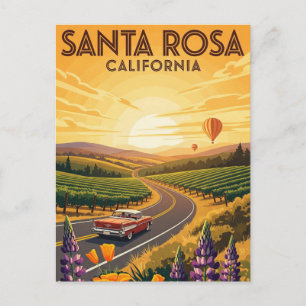 Santa Rosa California Travel Postcard