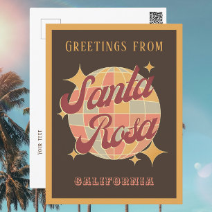 Santa Rosa City California Retro Vintage Postcard