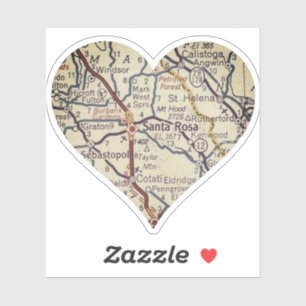 Santa Rosa Classic Map Sticker