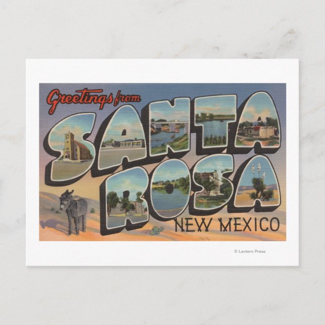 Santa Rosa, New Mexico - Large Letter Scenes Postcard (Front)